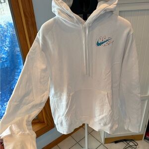 Nike White Hoodie with Logo